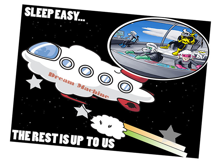 sheep spaceship, spaceship drawing, cloud illustrations